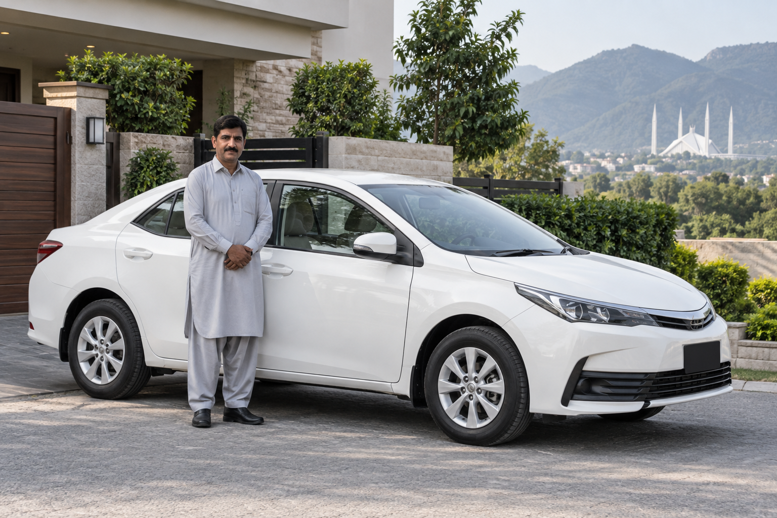 Driver with Car Services in a Pakistani home setting
