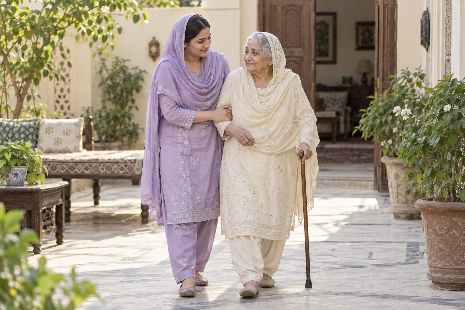 Elder Care Services in a Pakistani home setting