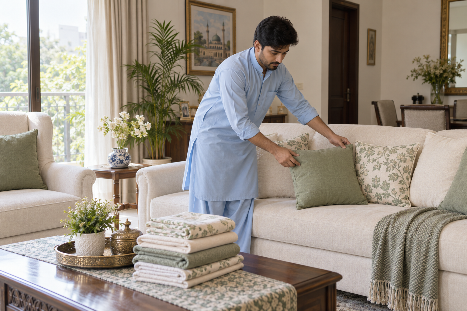 Helper Services in a Pakistani home setting