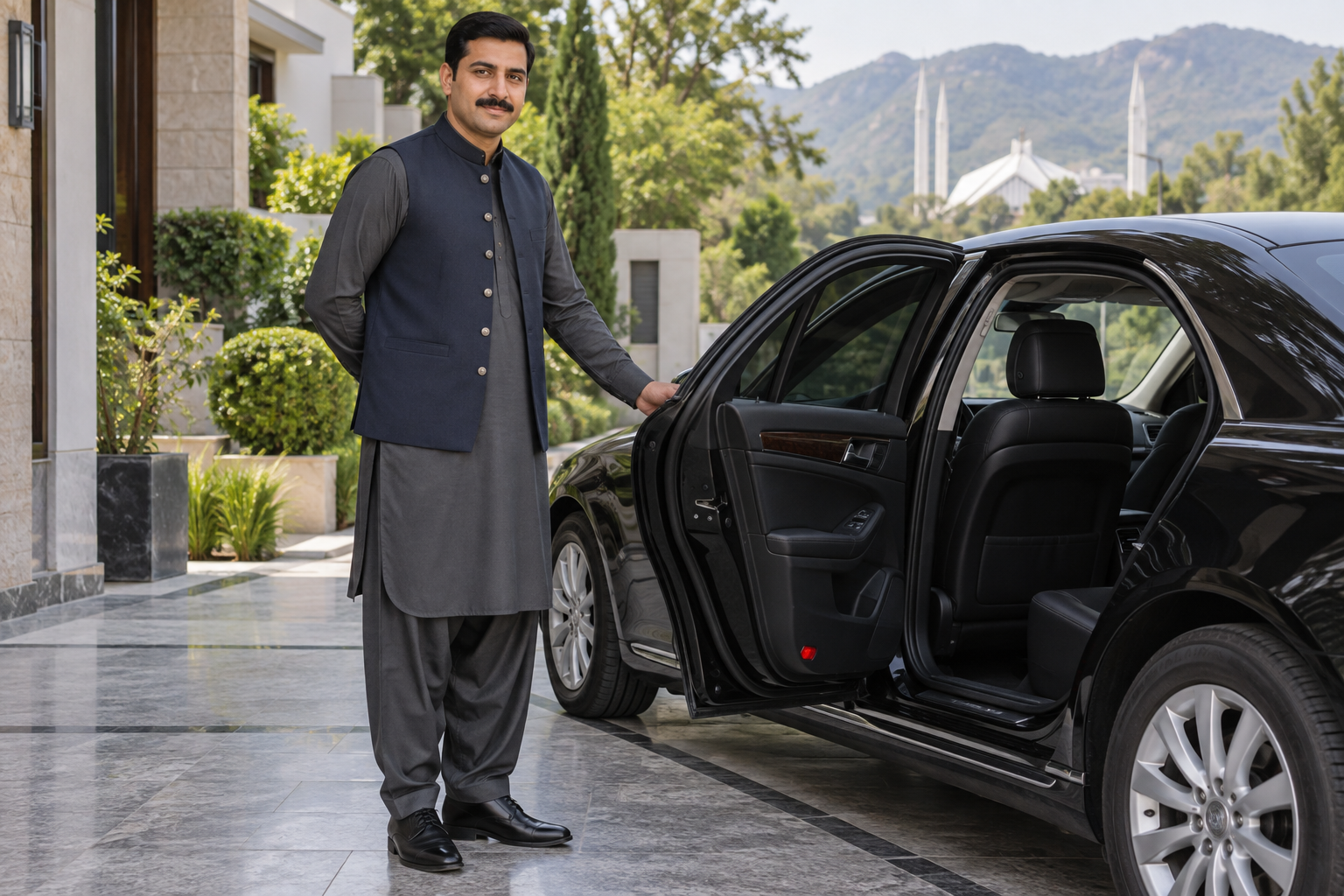 Professional Chauffeur Services in a Pakistani home setting